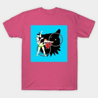 Dance Couple and Black Cat T-Shirt